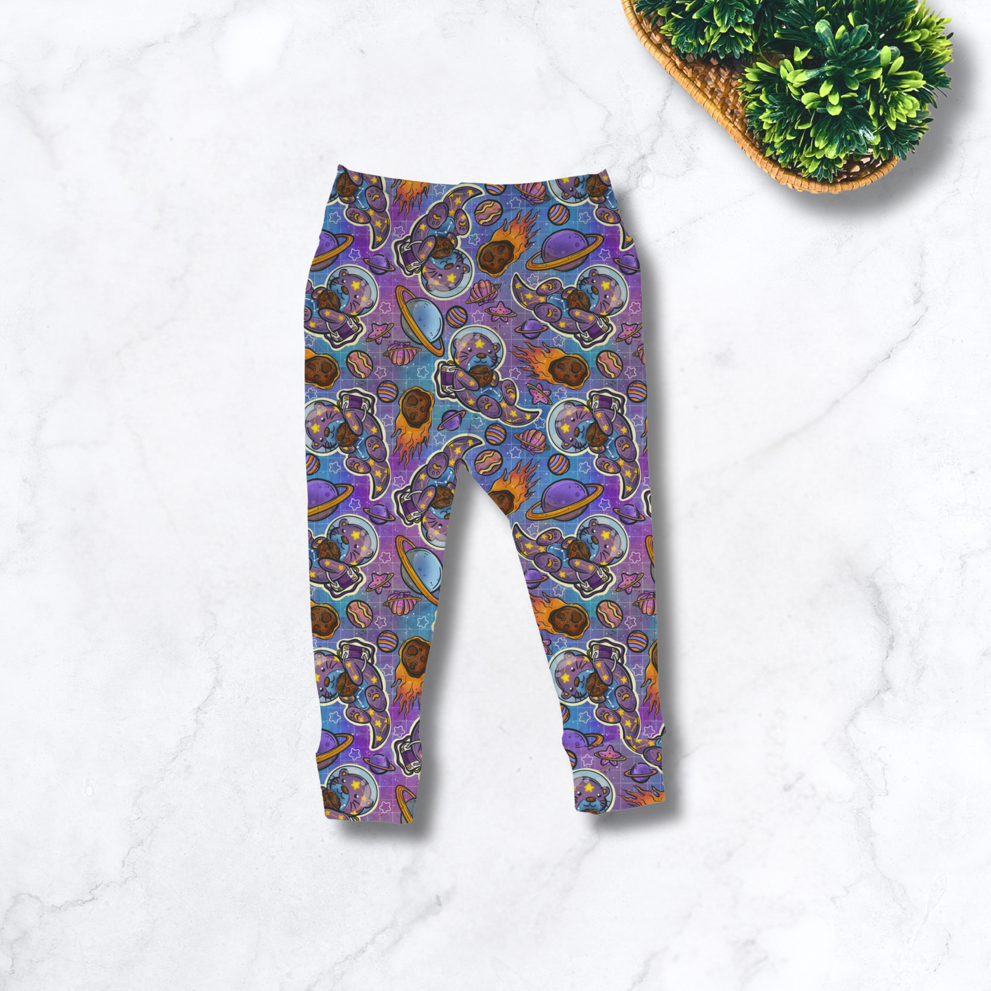 Space Otter Two Piece Sleep Set - Short Sleeve or Long Sleeve