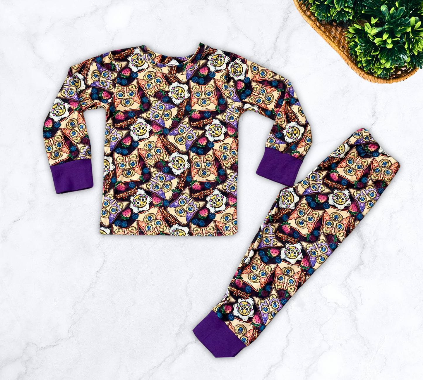 Heeler Breakfast Toast Two Piece Sleep Set