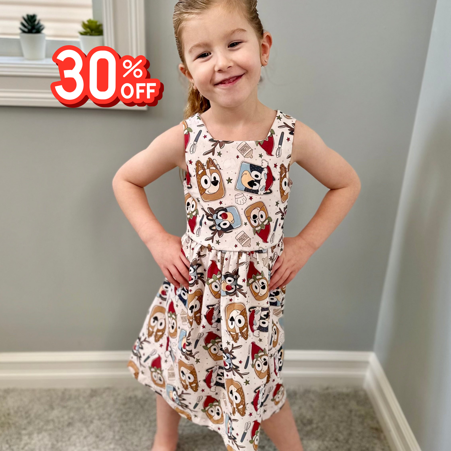 Christmas Cookie Tie Back Dress