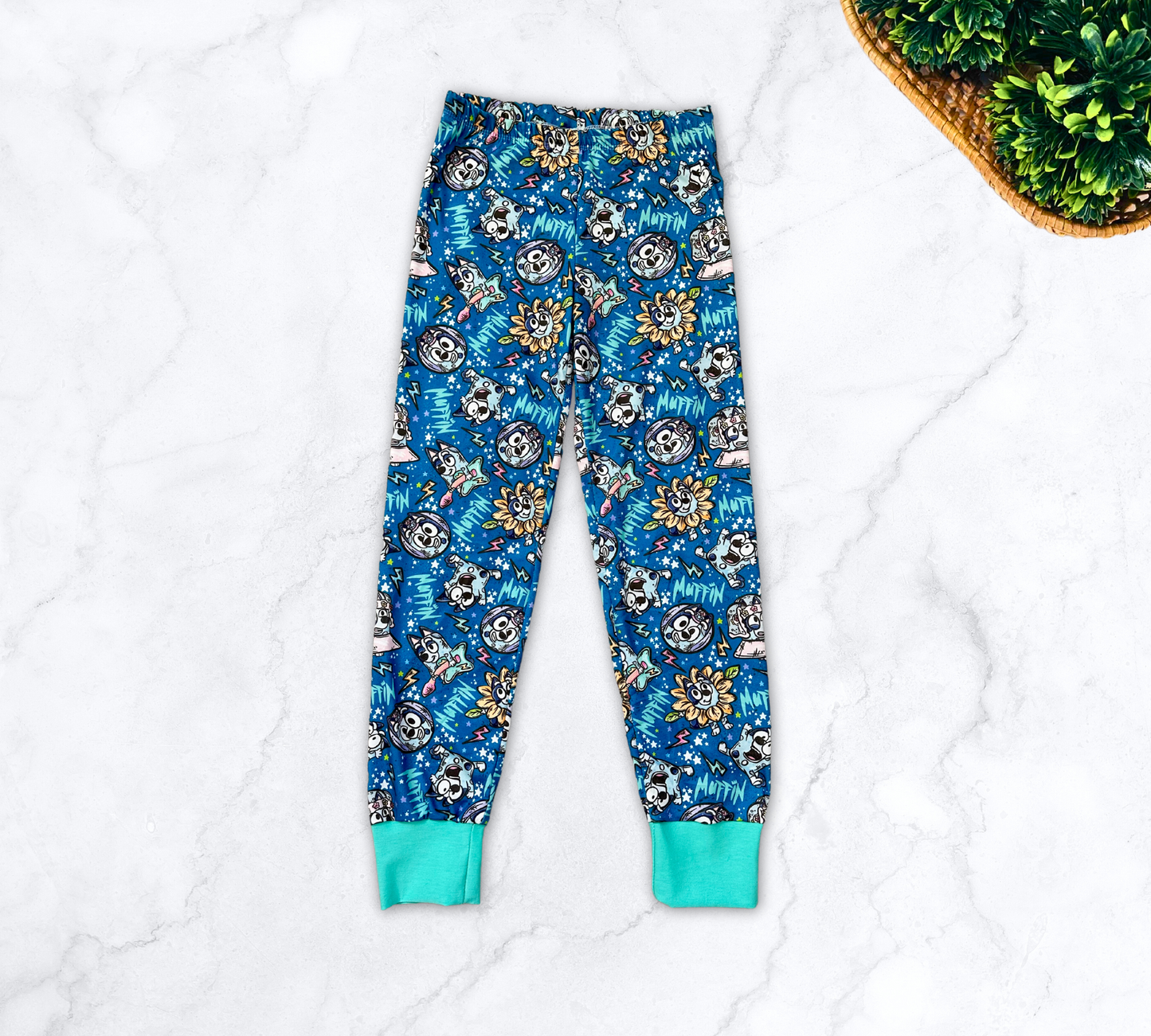 Heeler Muffin Blue Two Piece Sleep Set