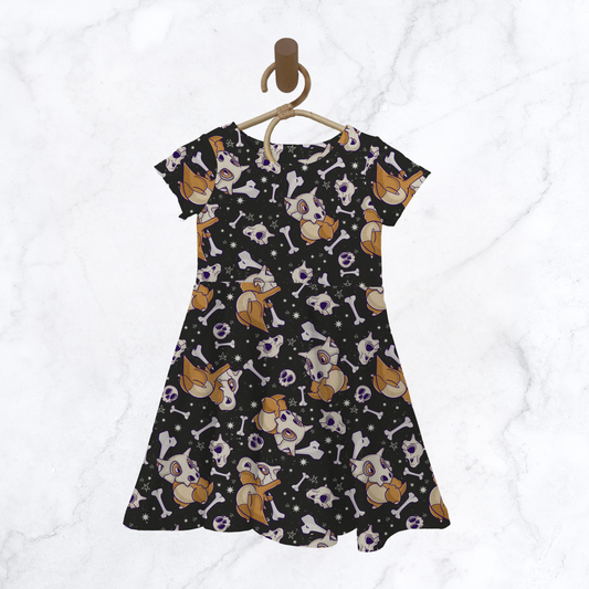 Pokemon Bones Short Sleeve Twirl Dress