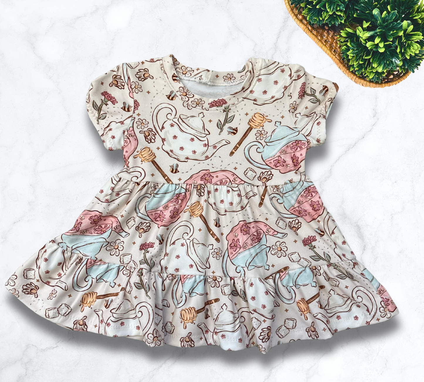 Classic Tea Party Tea Pot  Whimsical Dress