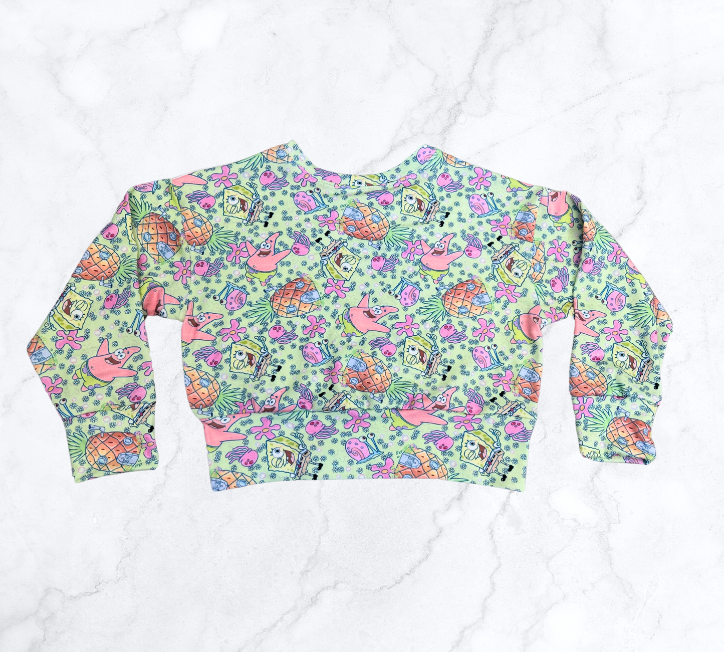 SpongeBob Patrick Long Sleeve Crop Pullover & Active Pant