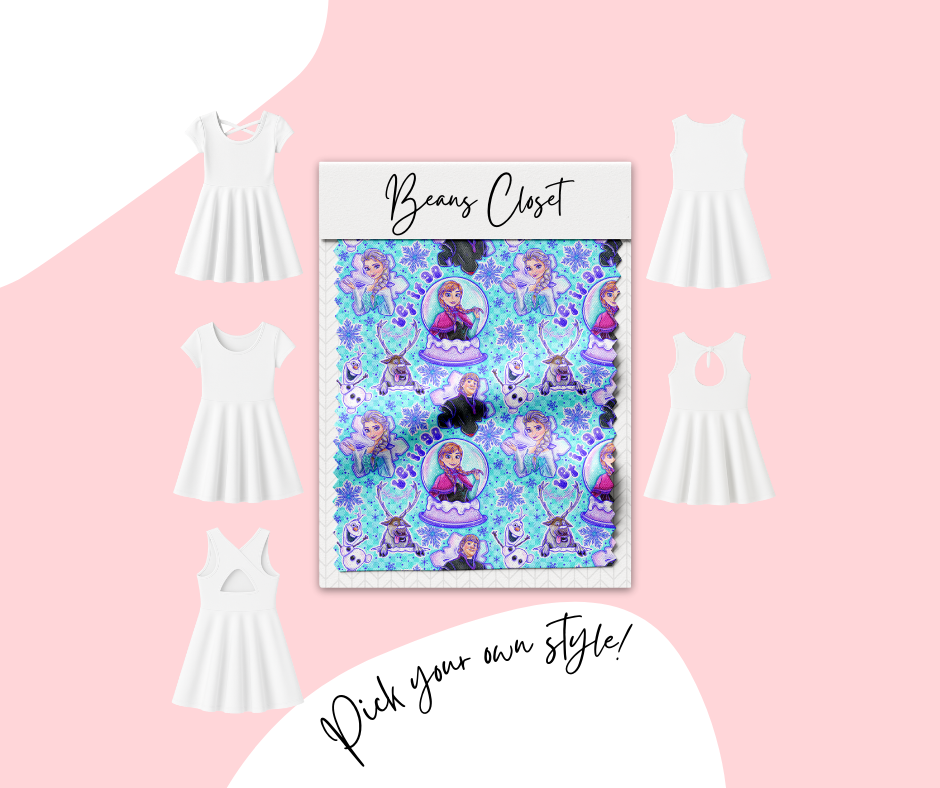 Pre-Order Frozen Blue Checker Print - Pick your own style!