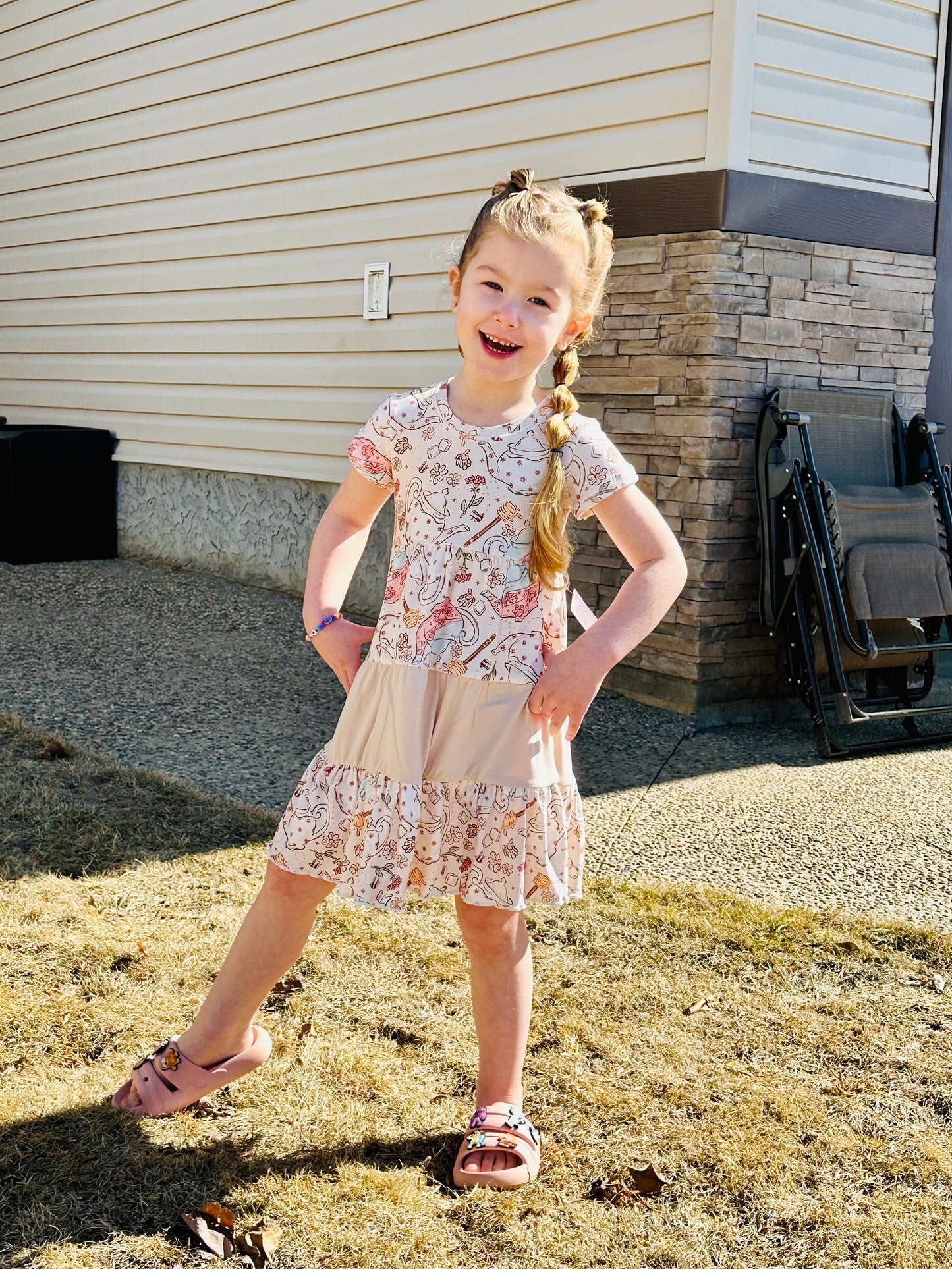 Classic Tea Party Tea Pot  Whimsical Dress