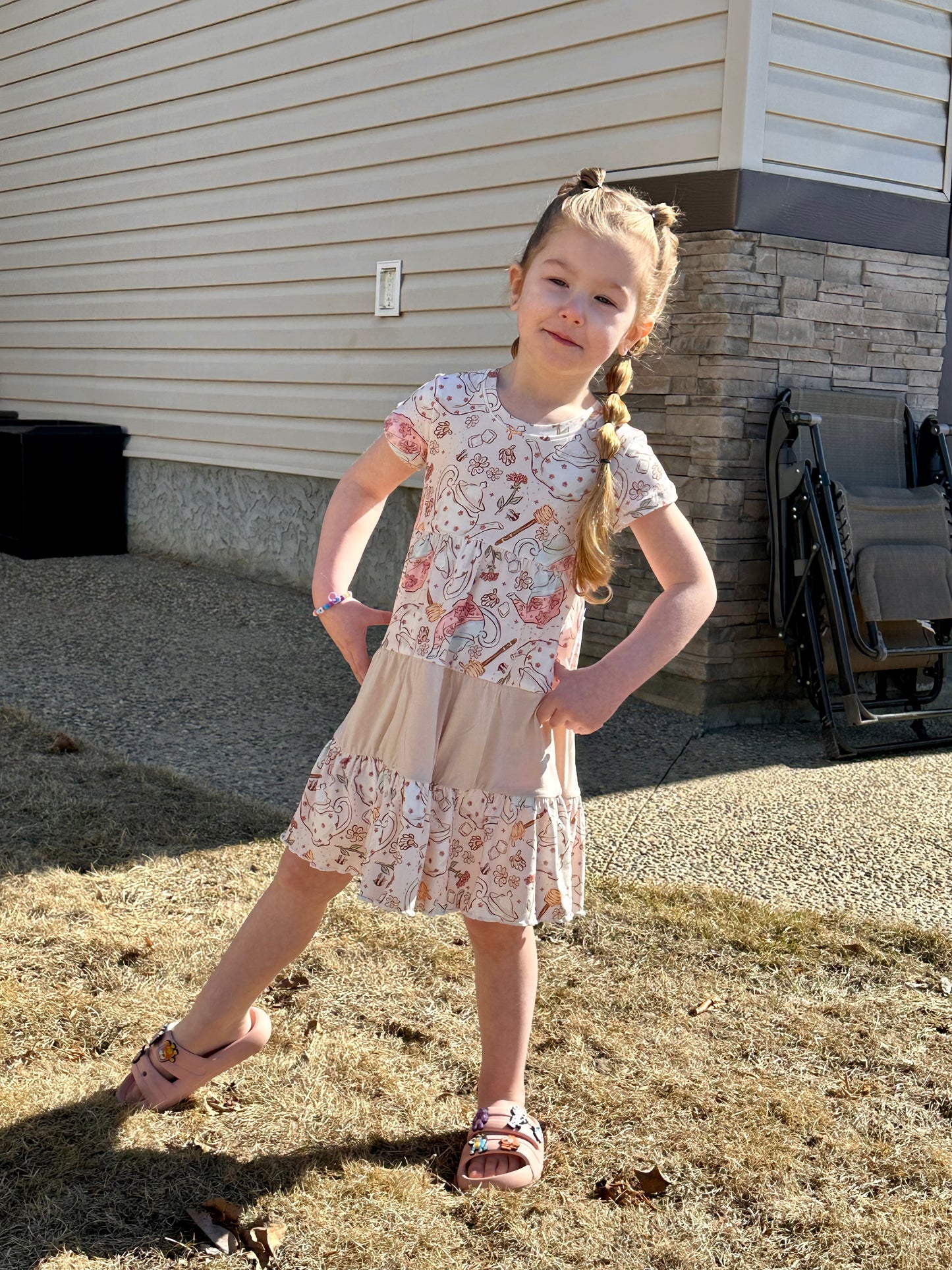 Classic Tea Party Tea Pot  Whimsical Dress