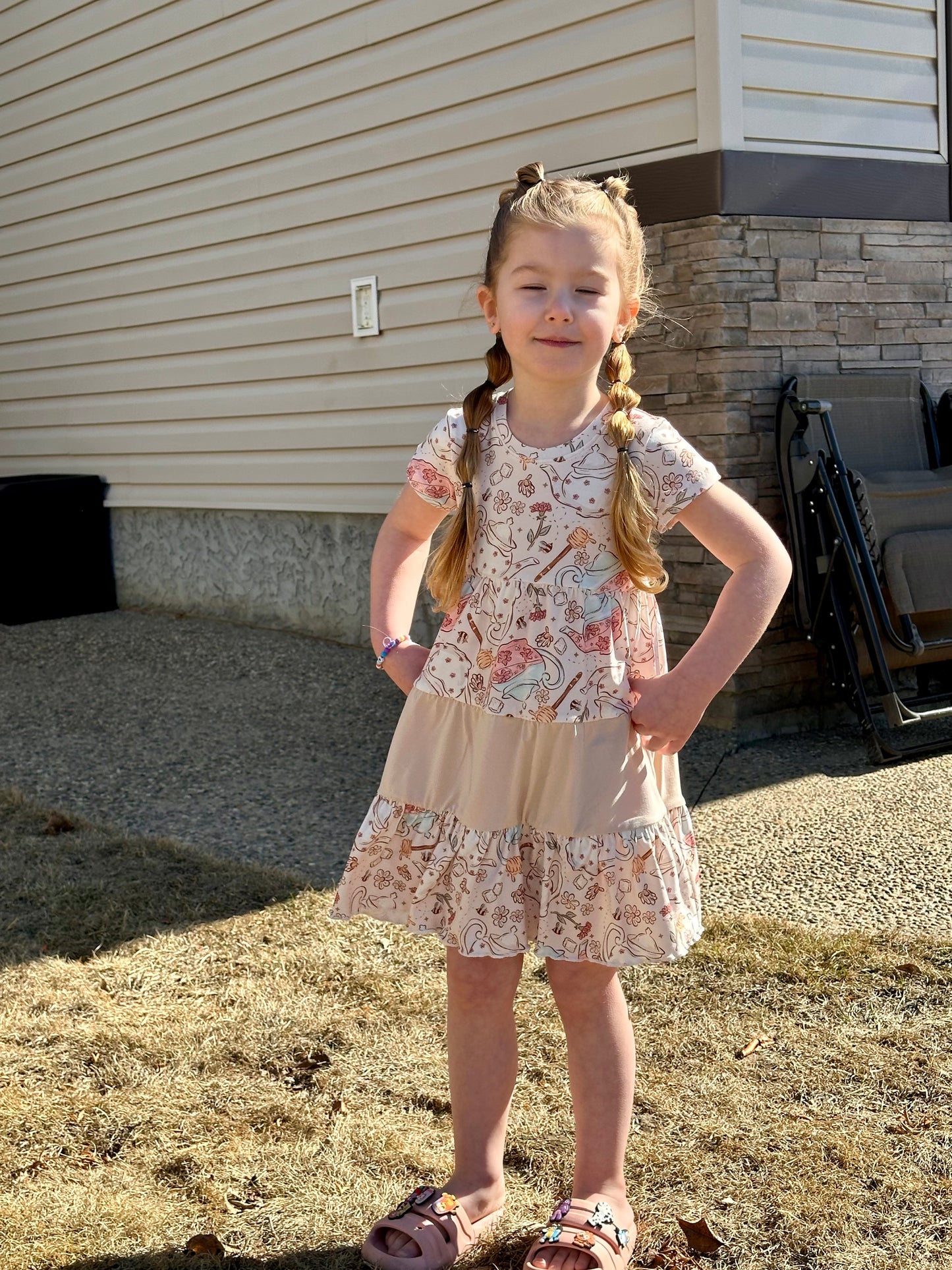 Classic Tea Party Tea Pot  Whimsical Dress