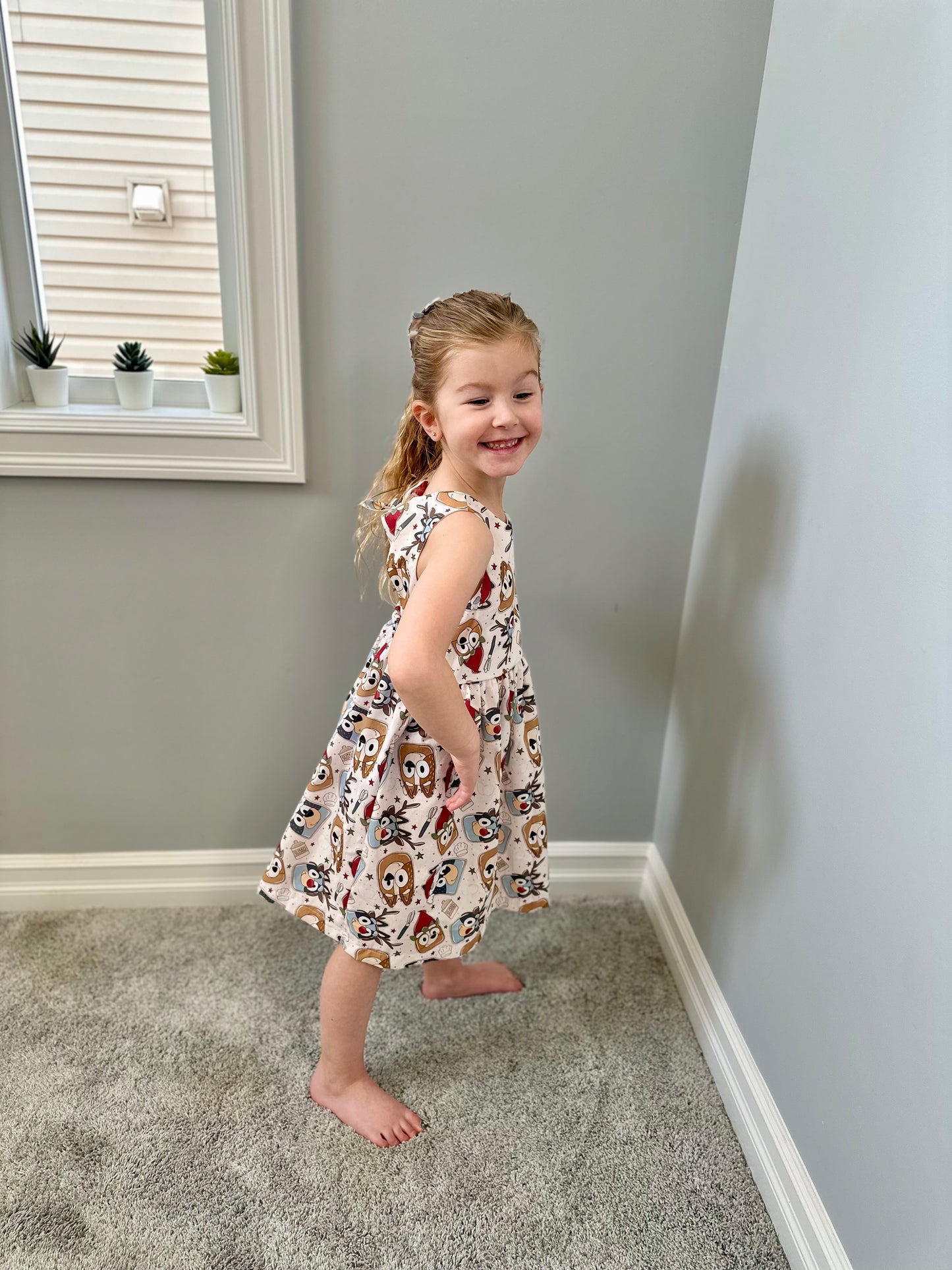 Christmas Cookie Tie Back Dress